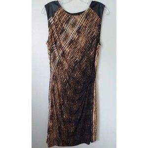 NWT Nik+Zoe Amber Allure Animal Print Dress Size Large RTL $ 178.00